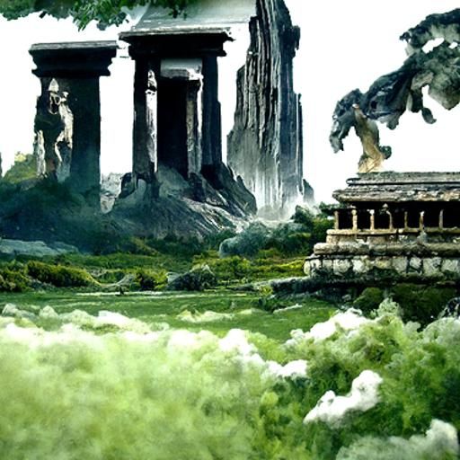 Epic Clash of Ancient Gods: Matte Painting