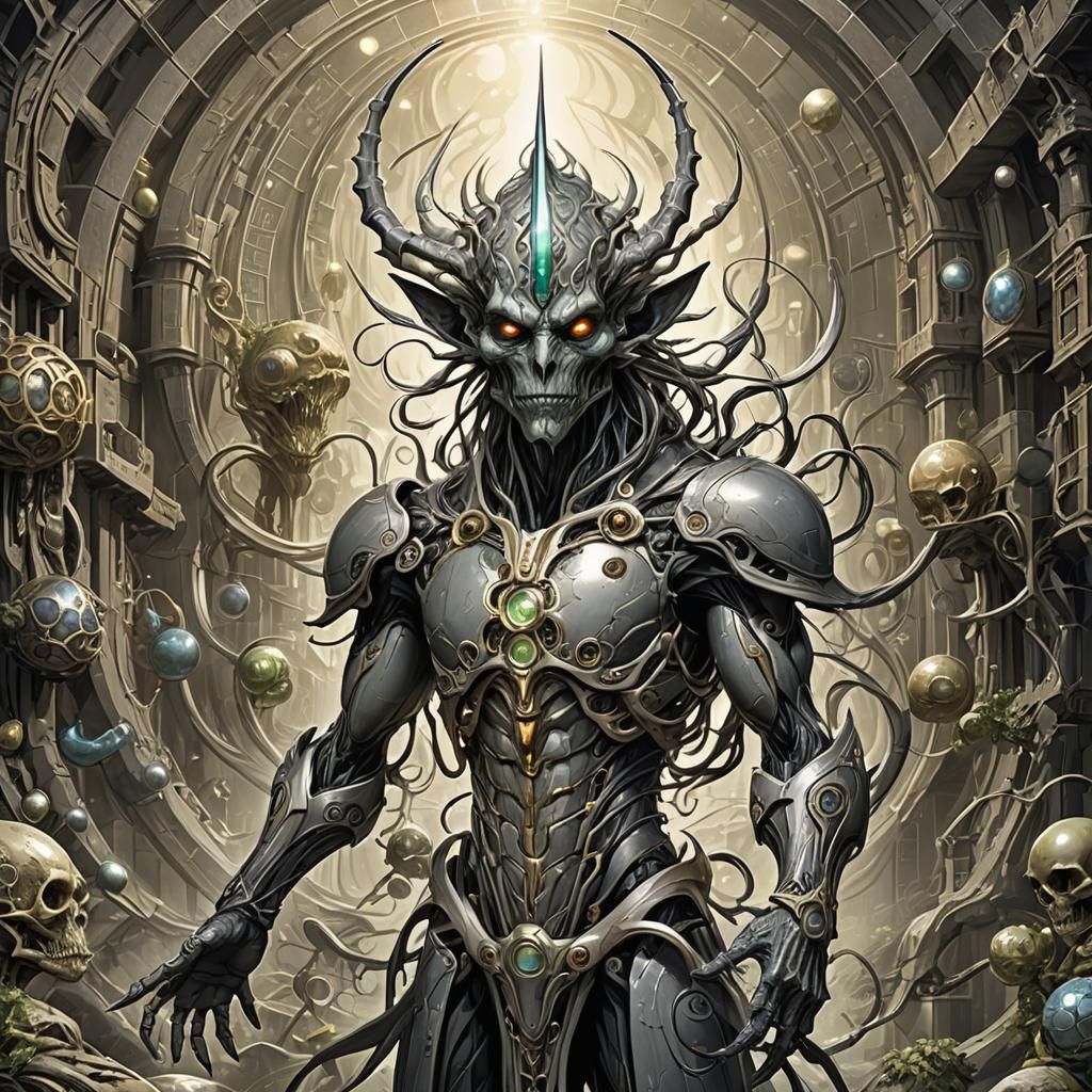 Cyberpunk Archon Avatar Arrival: Dystopian Street Scene