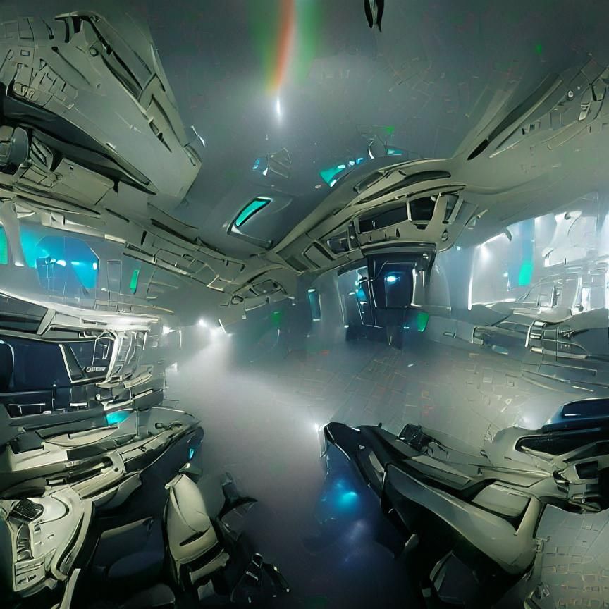 Covenant Capital Ship Interior Rendered in CryEngine