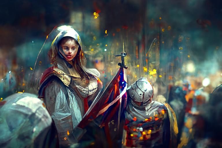 Medieval Illustration with Calligraphy and Scrollwork