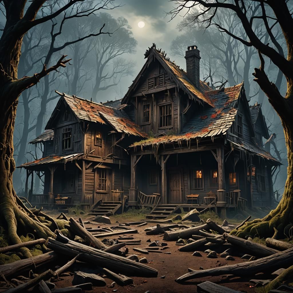 Evil Dead: Detailed Matte Painting in Deep Color