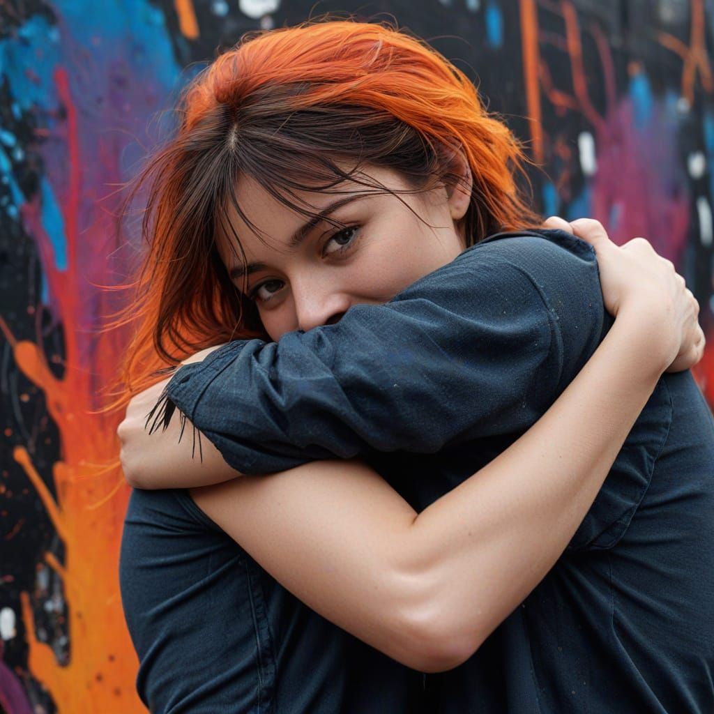 Vibrant Fauvist Portrait of Intense Emotion