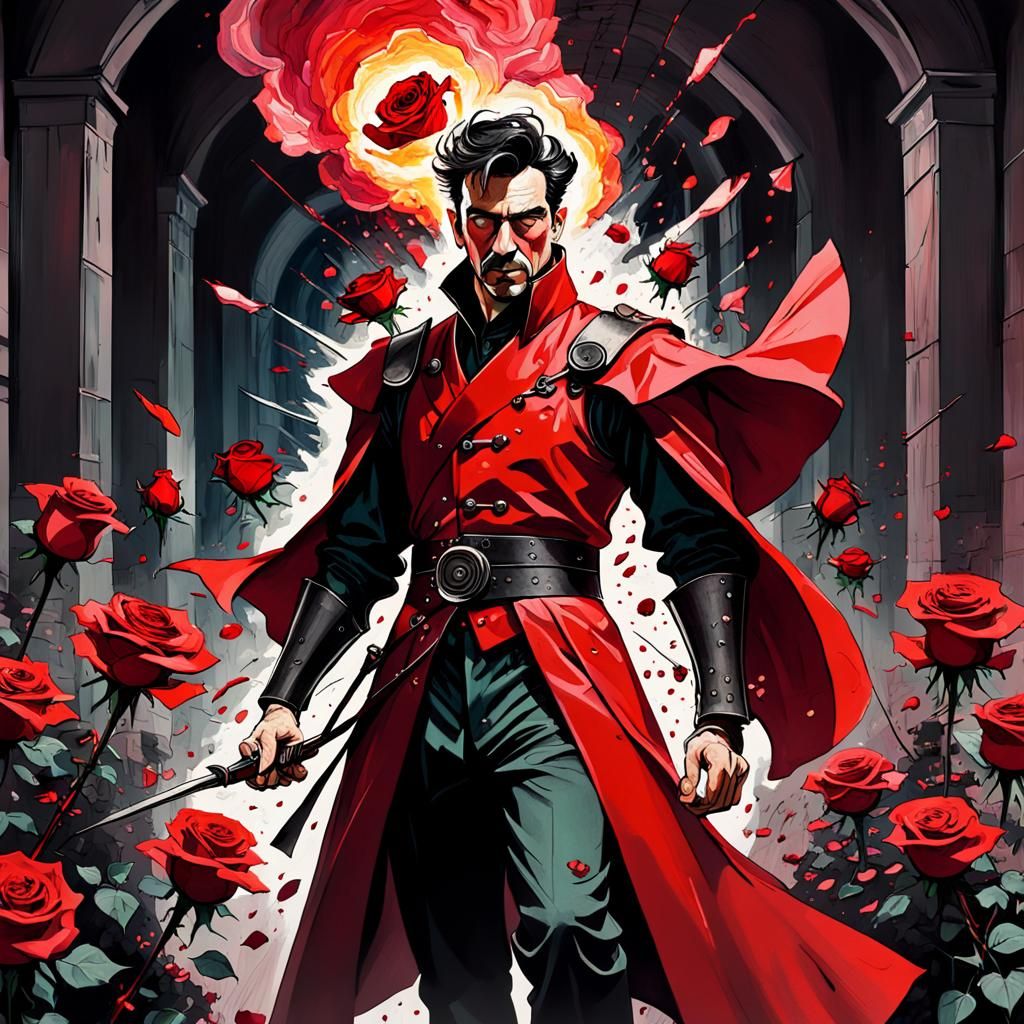 D&D Character in Abstract Art Nouveau Style