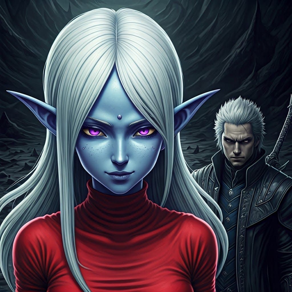 Towa and Vergil in Eternal Damnation