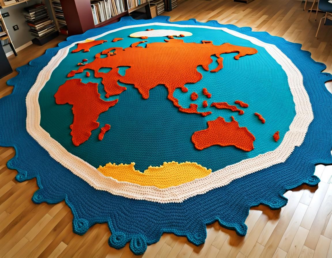 Giant Earth Crochet Table Cover