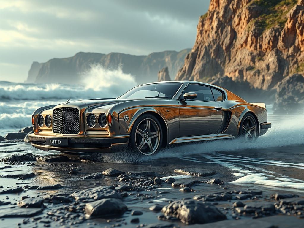 Retro-Futuristic 1994 Bentley Muscle Car Concept