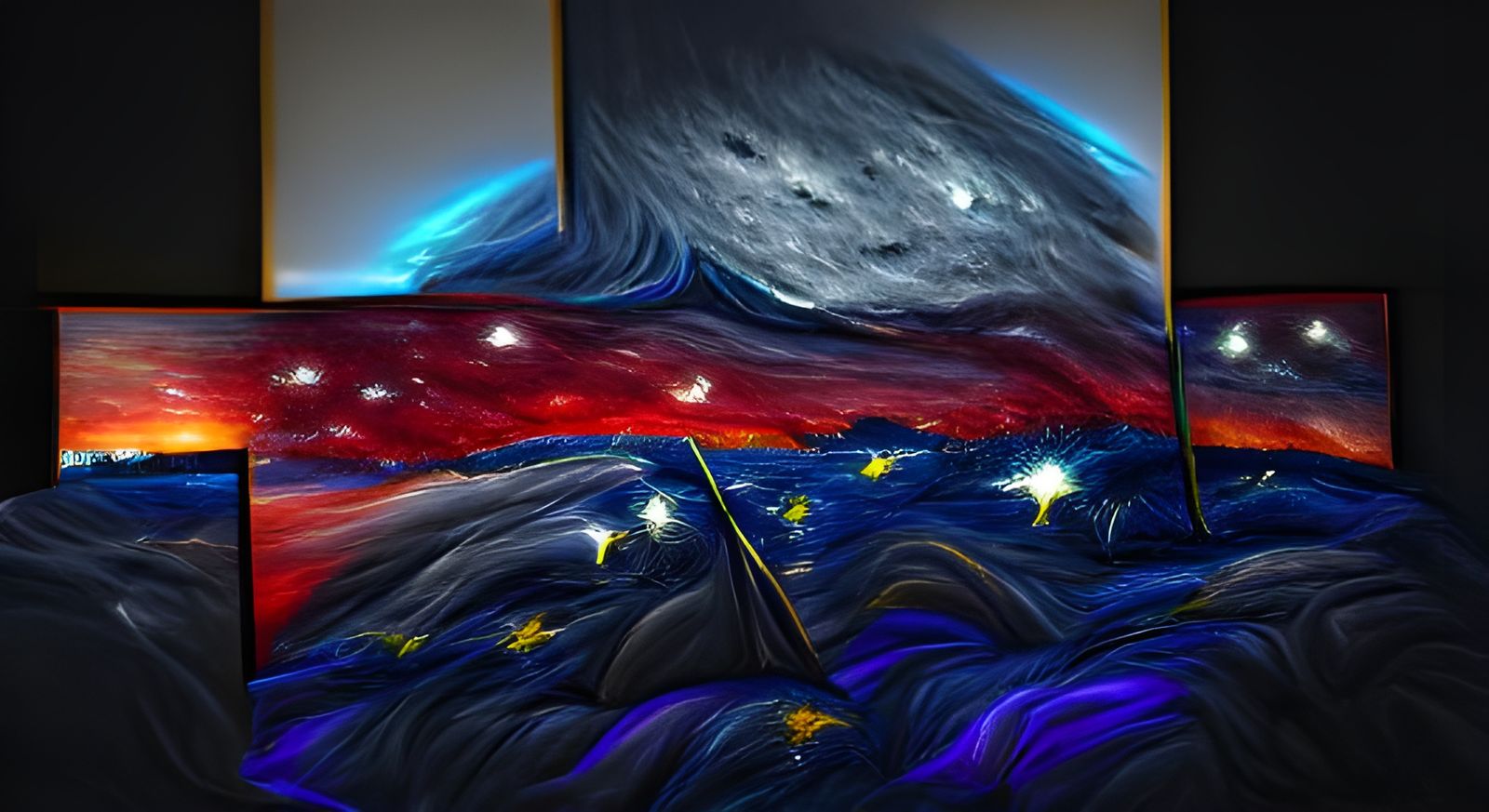 Detailed Night Sky Painting in 8K
