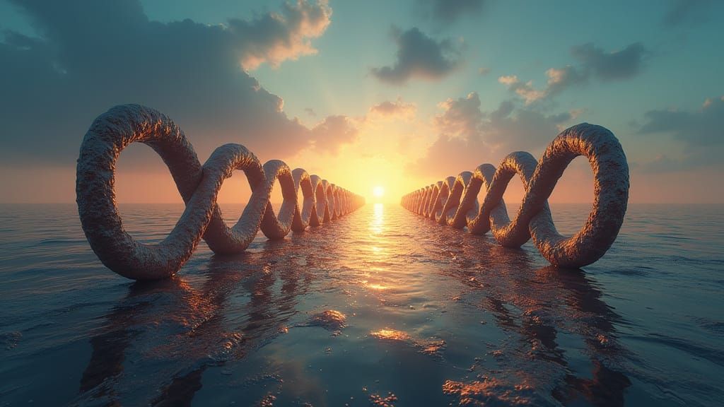 Infinity Symbols Stretch Across the Horizon