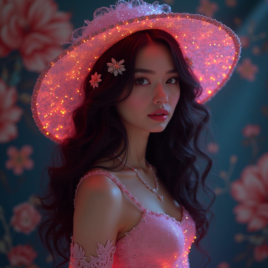 Elegant Lady Portrait in Photorealistic Style