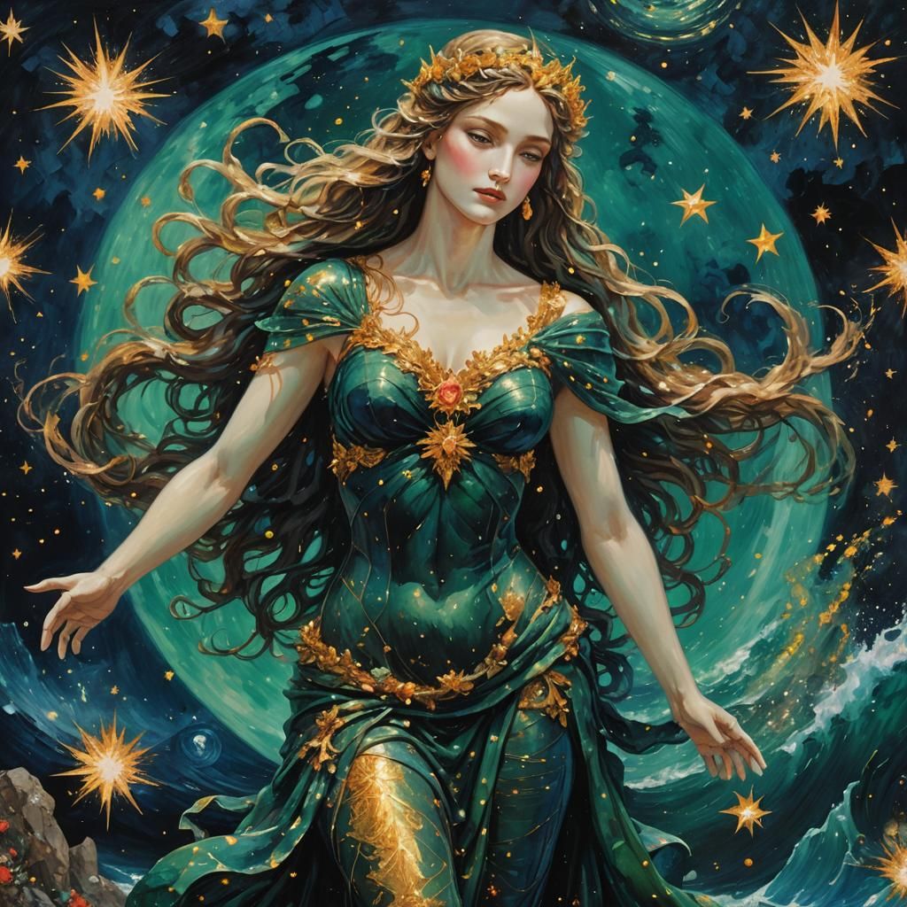 Aphrodite Emerges from the Starry Sea