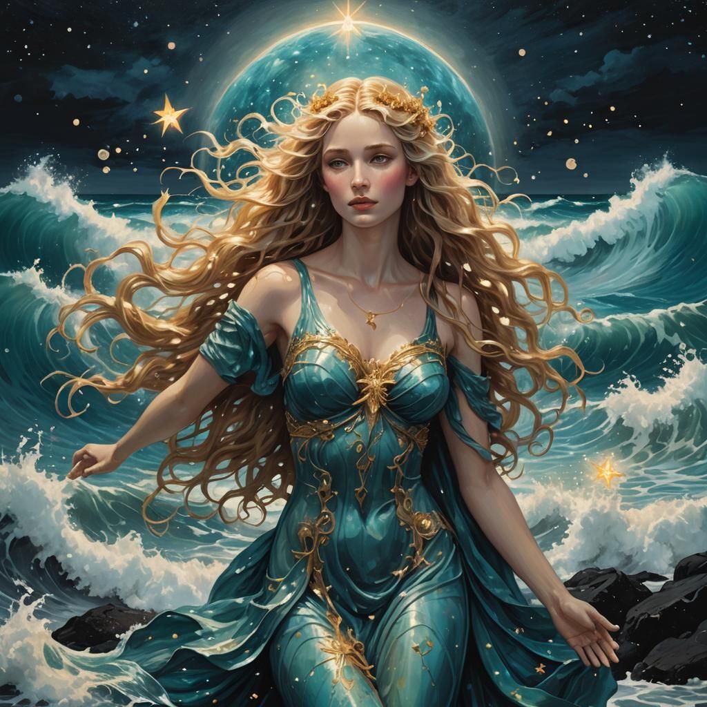 Aphrodite's Birth from Starry Seas