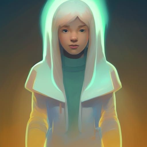 Finn from Adventure Time Portrait in Artgerm Style