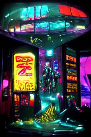 Cyberpunk Cafe on Andromeda: A Neon-Lit Yakuza Base