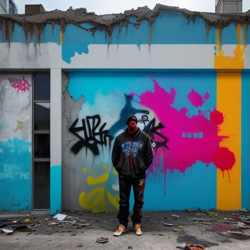 Vibrant Graffiti in Urban Decay