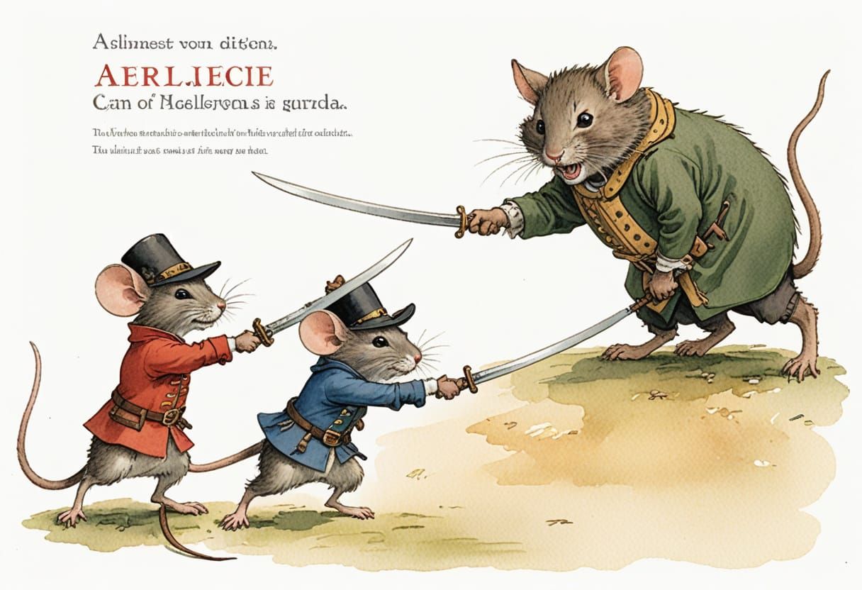 Mice Musketeers Face Feline Foe in Children's Book Art