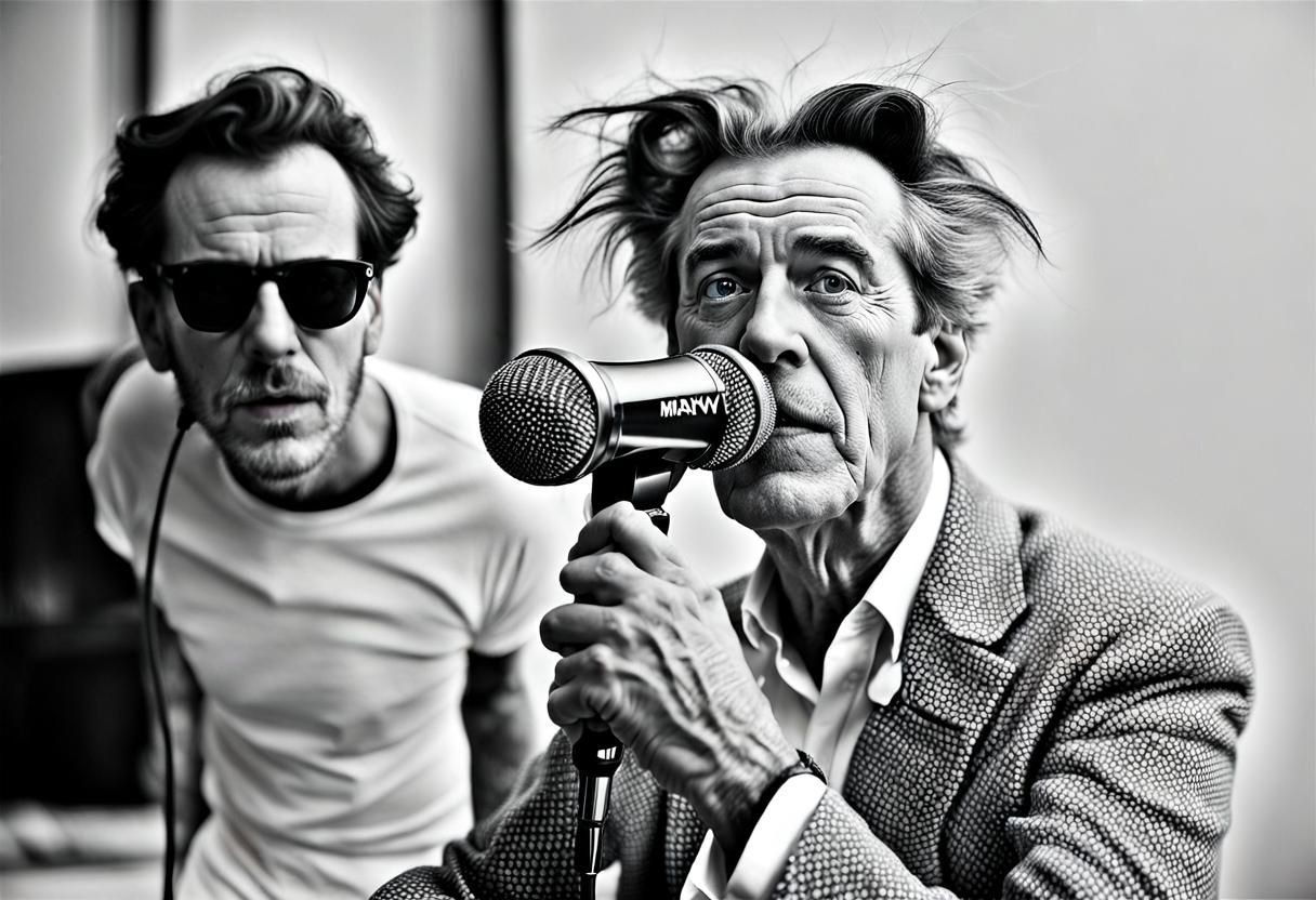 Hyperrealistic Rock Singer in Surrealist Style