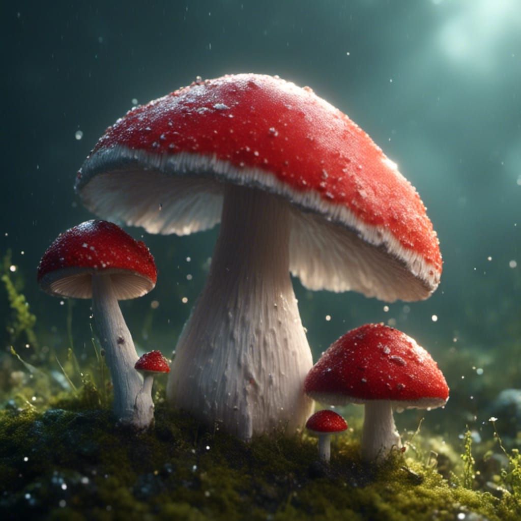 Mushroom with Expressive Eyes