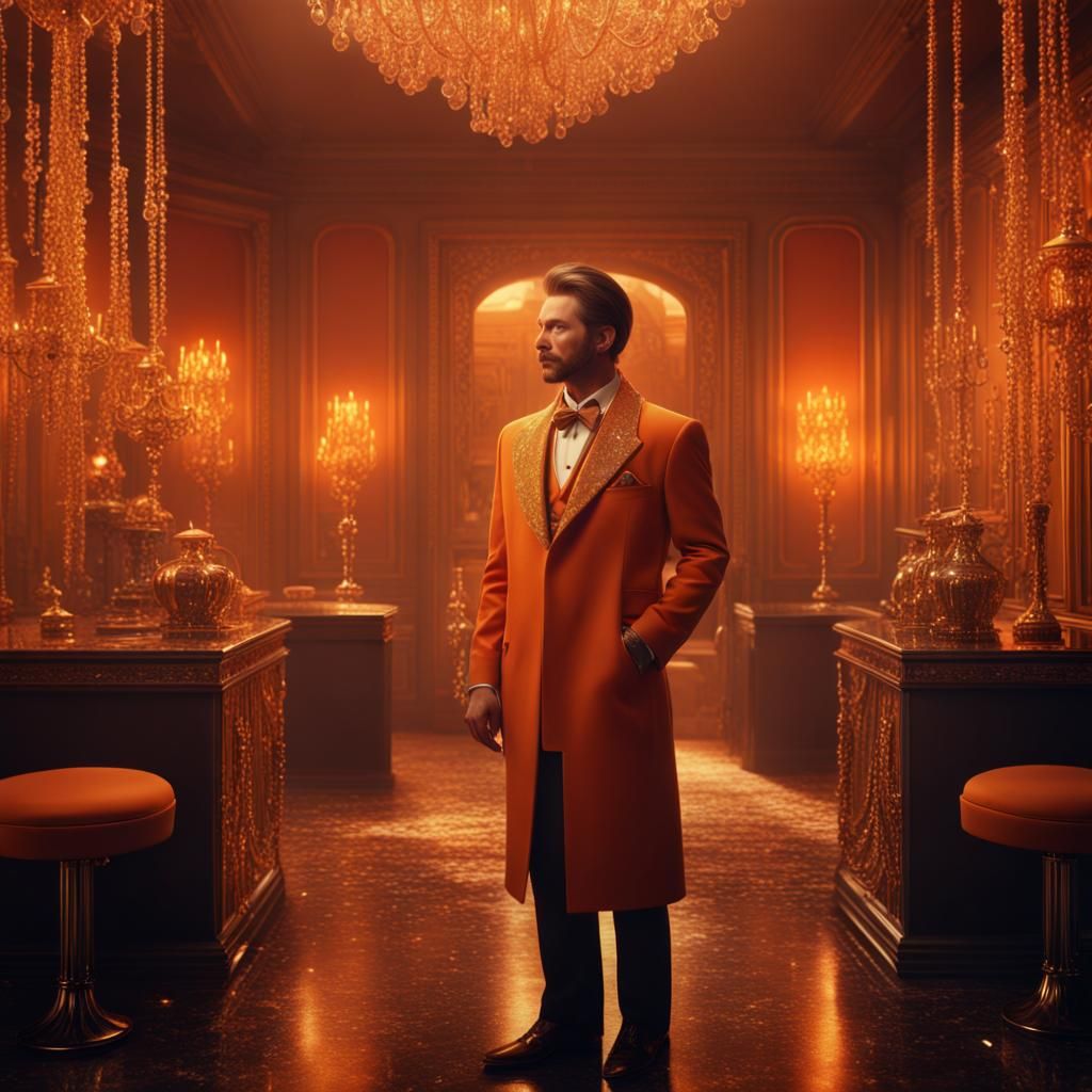 Man in Orange Jewelry: Digital Matte Painting