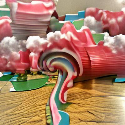 Candy Tornado in a Whimsical Style