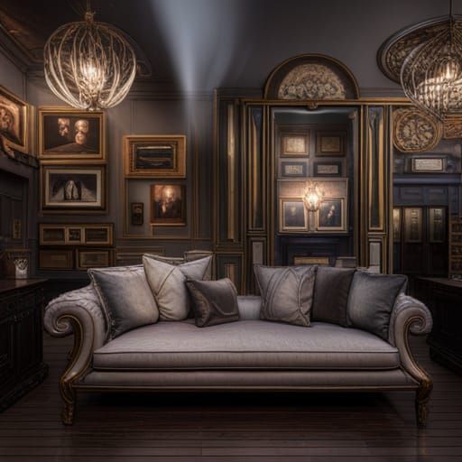 Dramatic Futuristic Couch with Invasive Shadows