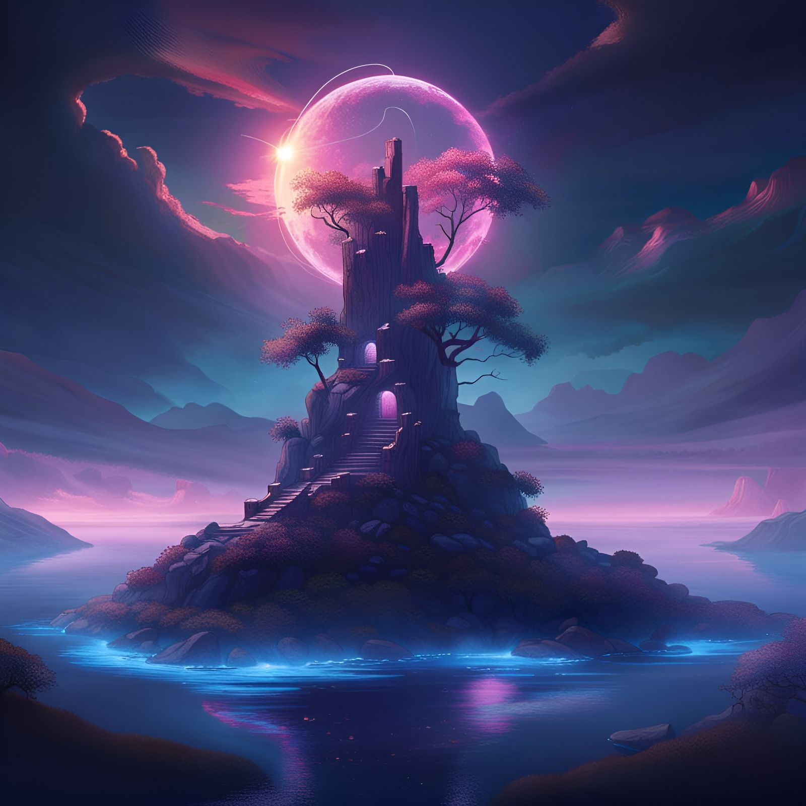 Crystal Peace Symbol Rises: Dark Fantasy Concept Art