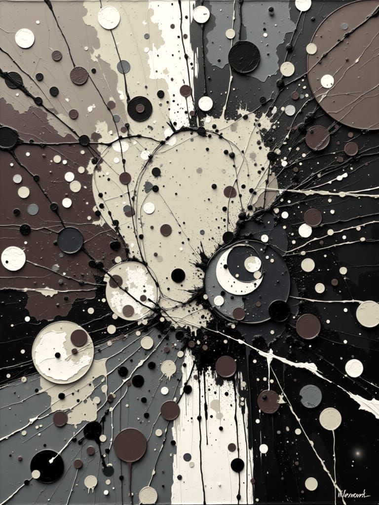 Abstract Painting in Jackson Pollock Style