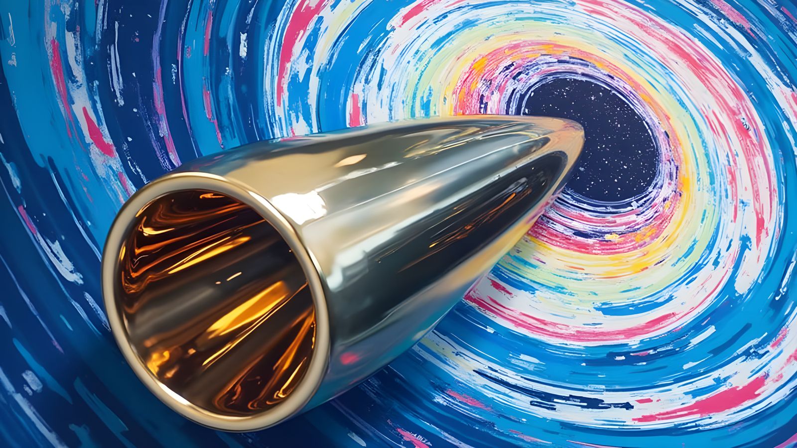 Cosmic Glass Odyssey in Abstract Expressionism