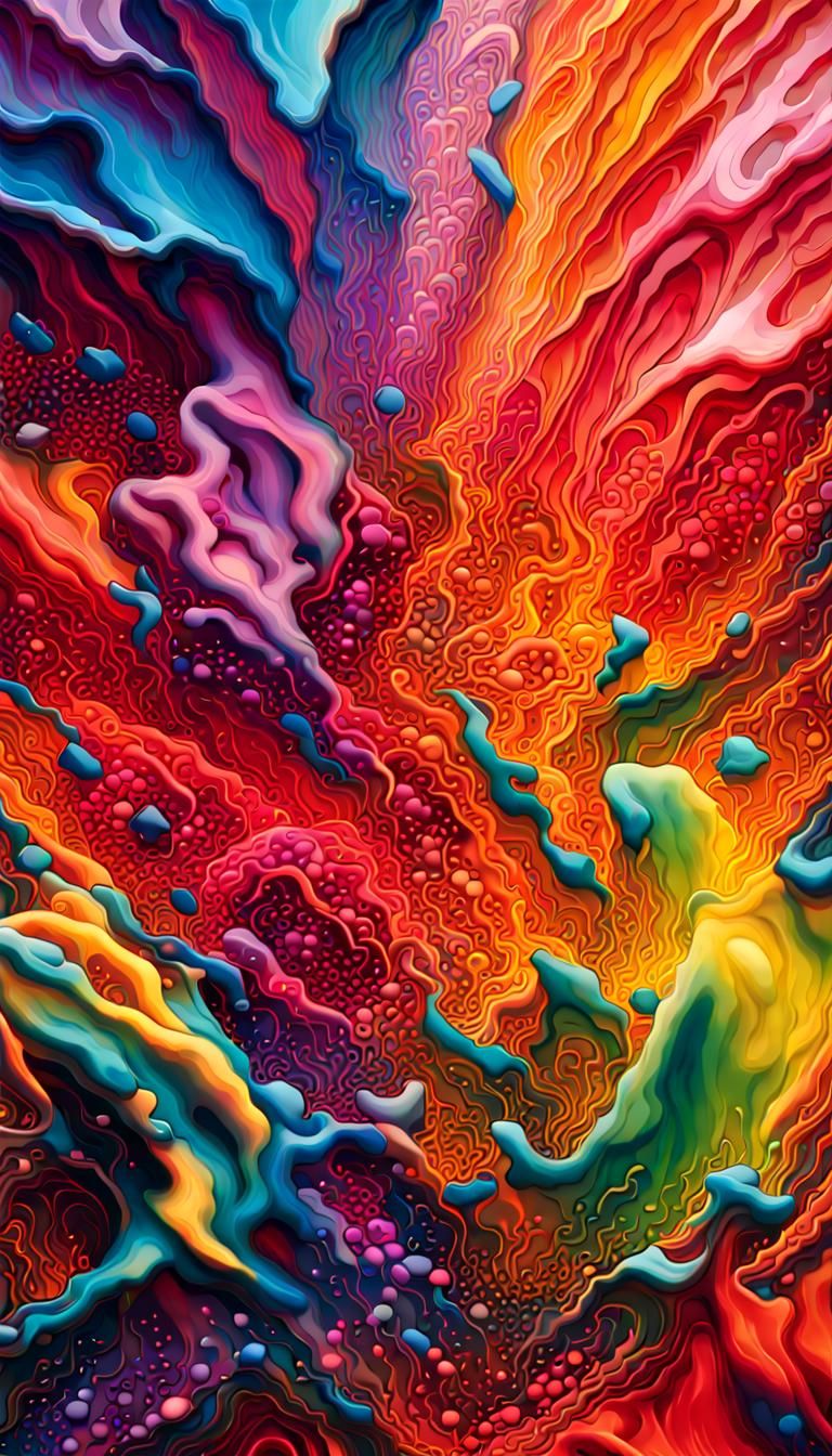 Violent Anger in Clashing Colors: Psychedelic Digital Art