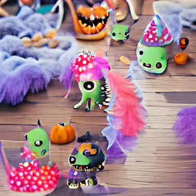 Halloween Monster Party with Fashion Costumes