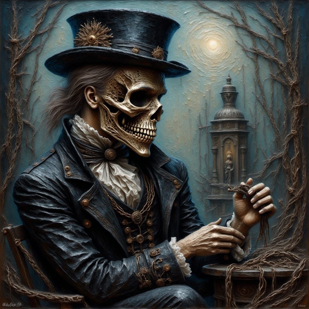 Macabre Graveyard Scene