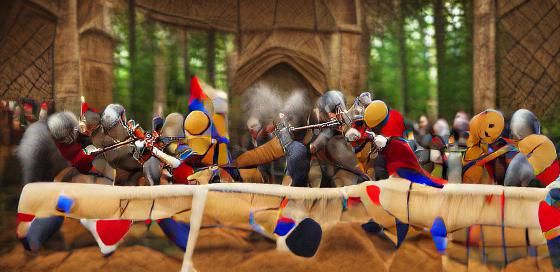 Epic Medieval Battle Scene Unfolds