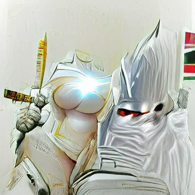 White Knight Image Generated by AI