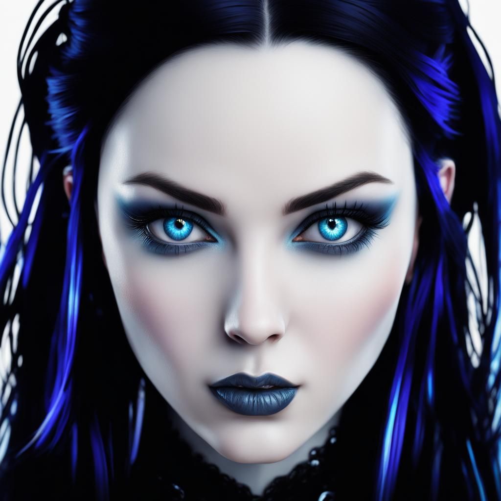 Amy Lee The band Evanescence beautiful gothic young lady wit...