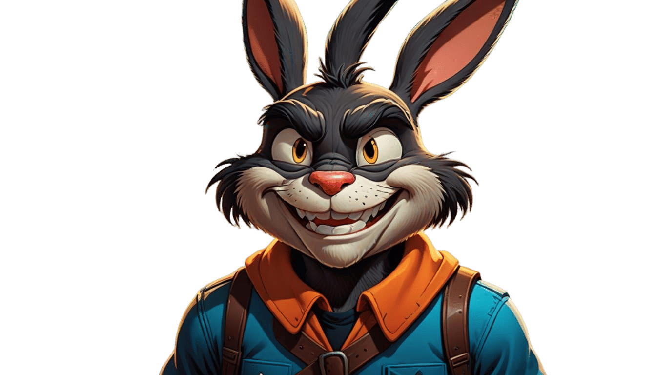 Elmer Fudd Inspired Cartoon Hunter Chases Bugs Bunny in Vibr...