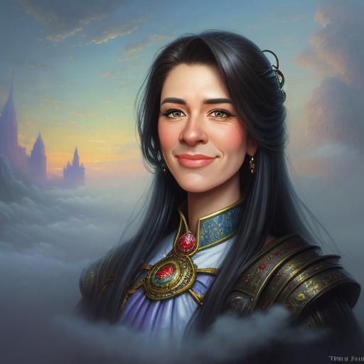 caricature of [тема]  with exaggerated features, realistic t...