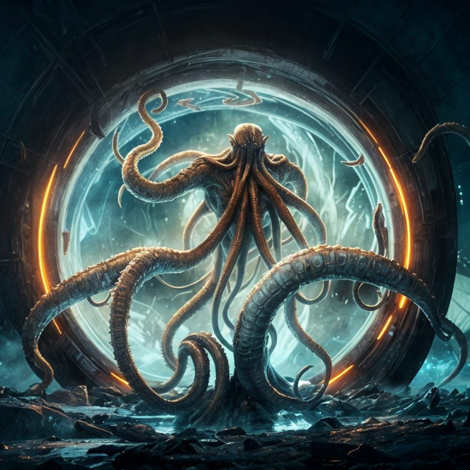 Cthulhu Emerges: Eldritch Monster Close-Up