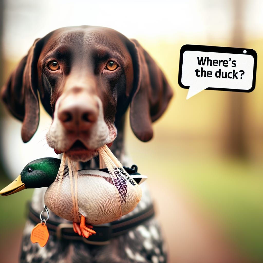 German Shorthaired Pointer Asks 'Where's the Duck?'