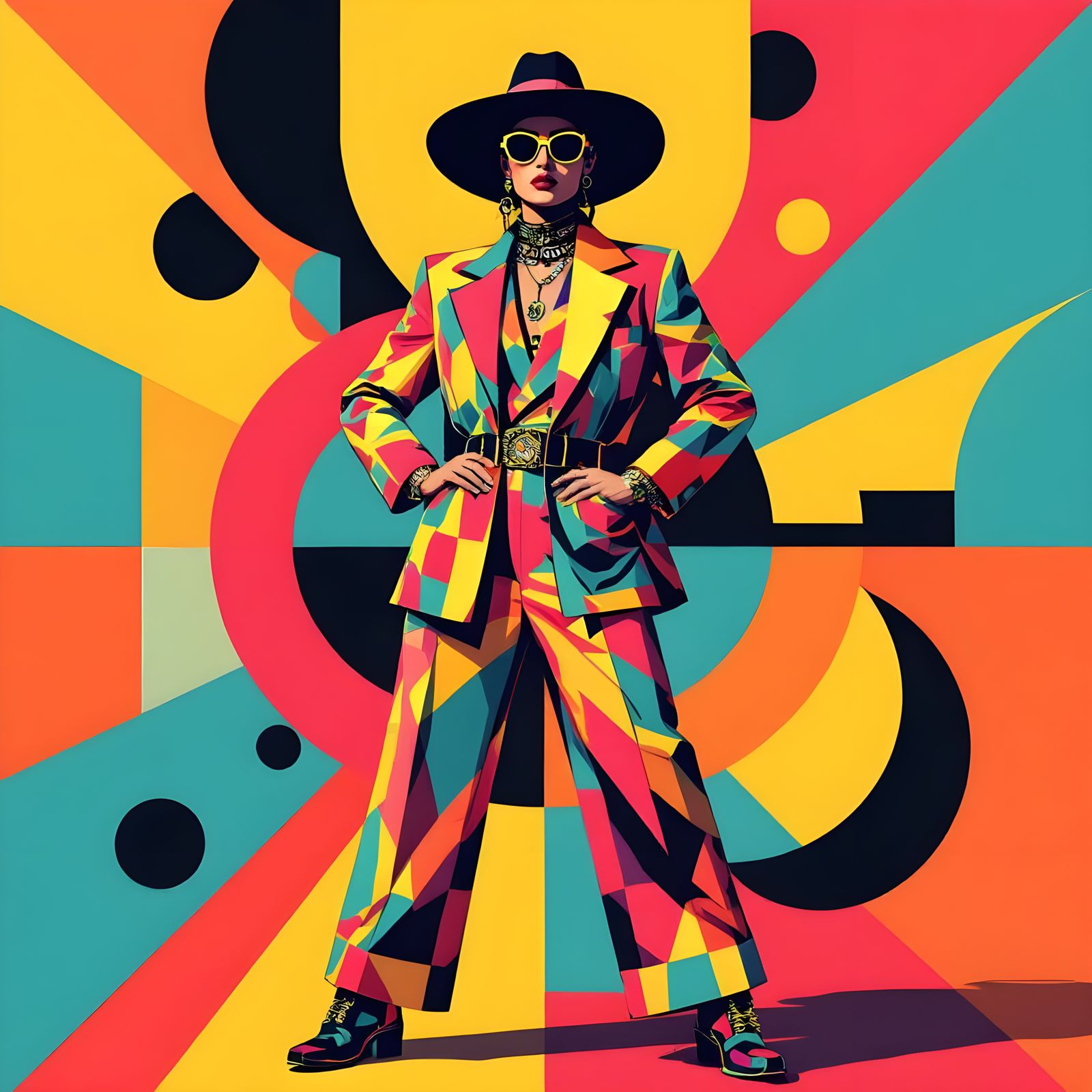 Pegleg Johnson in Pop Art Bauhaus Style