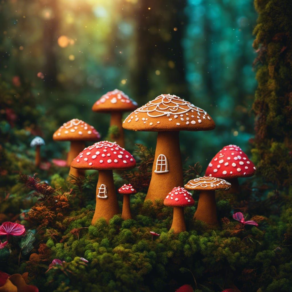 gingerbread mushrooms