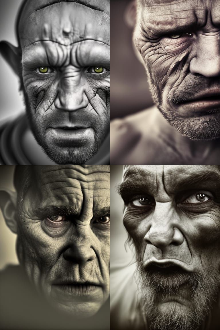 Fantasy Orc Portrait in Ambient Light