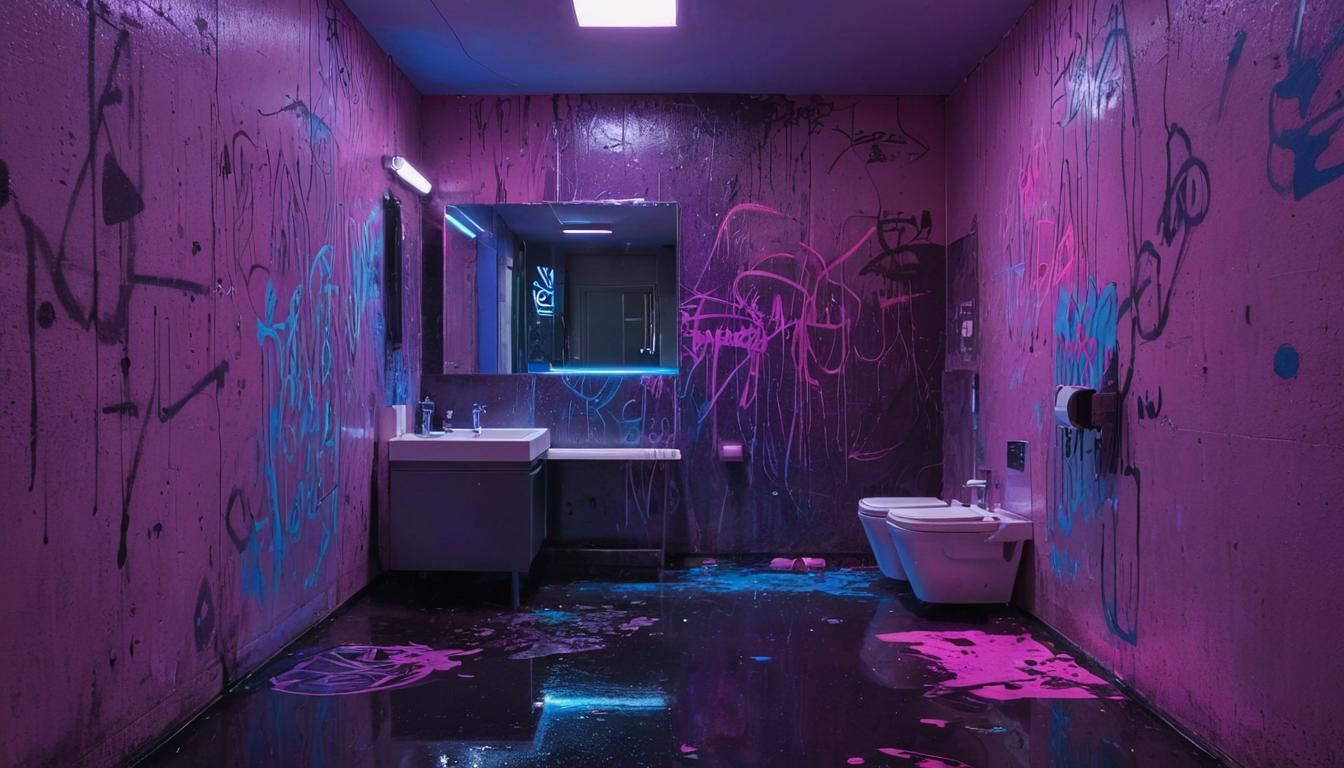 Cyber Gothic Futurism: Neon Graffiti in Berlin