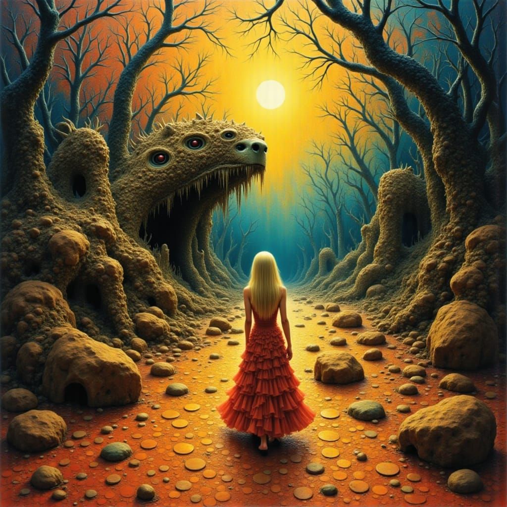 Dreamlike Vortex of Disintegrating Identity in Ethereal Feli...