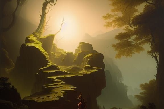 Volumetric Landscape with Paint and Textile Effects