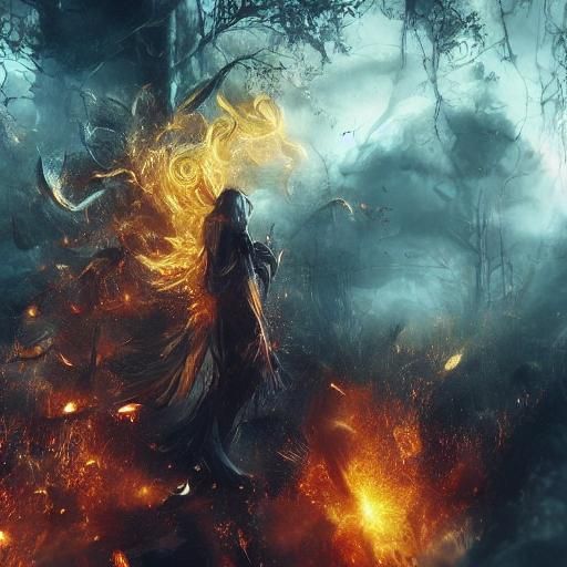 Dark God Concept Art in Deep Color