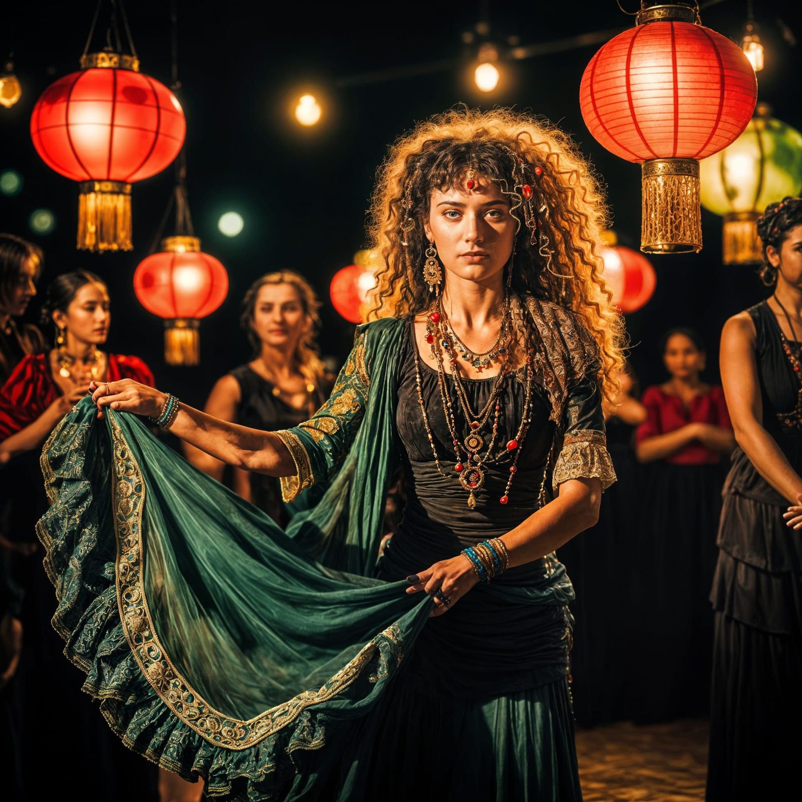Flamenco Dancers in Granada: Hyperrealistic Image