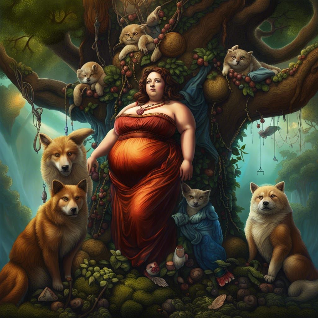 Goddesses in a Fantastical Detailed Matte Painting