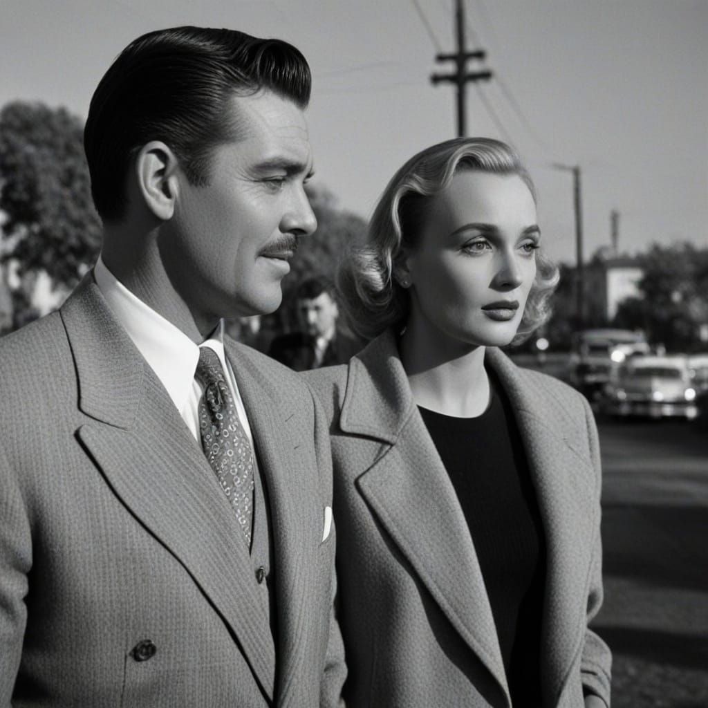 Classic Hollywood Icons Clark Gable and Carole Lombard in So...