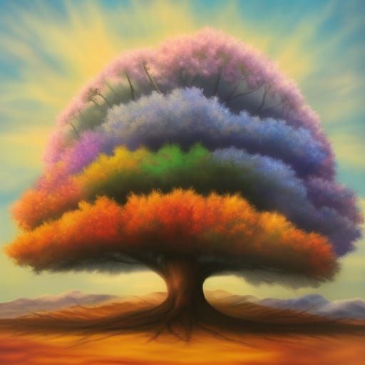 Giant Tree of Life: AI Generated Image