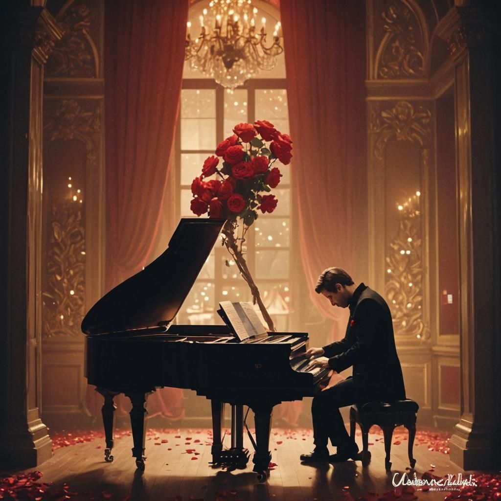 DJ in Opera House with Roses: Cinematic Photography