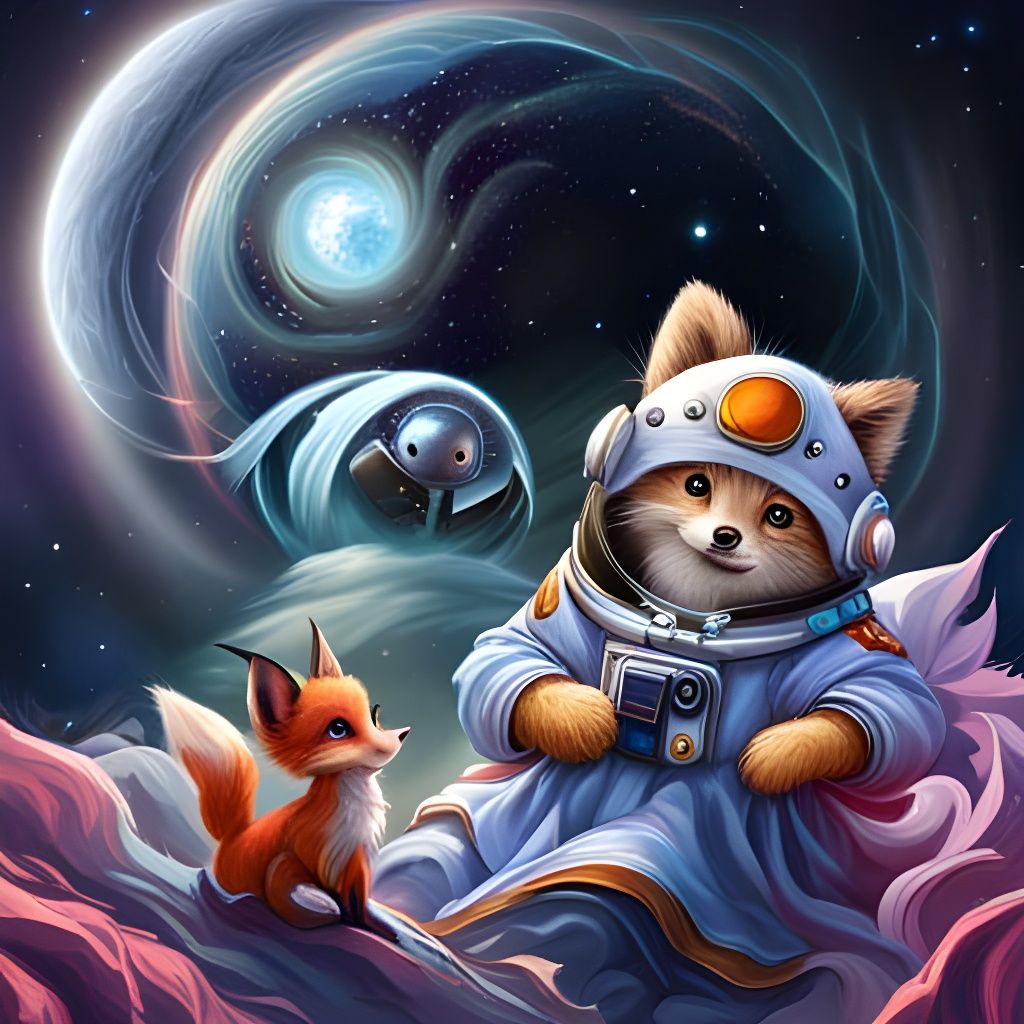 Little Astro found a Friend 🌏🌌🦊